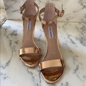 Rise gold high heel sandals
